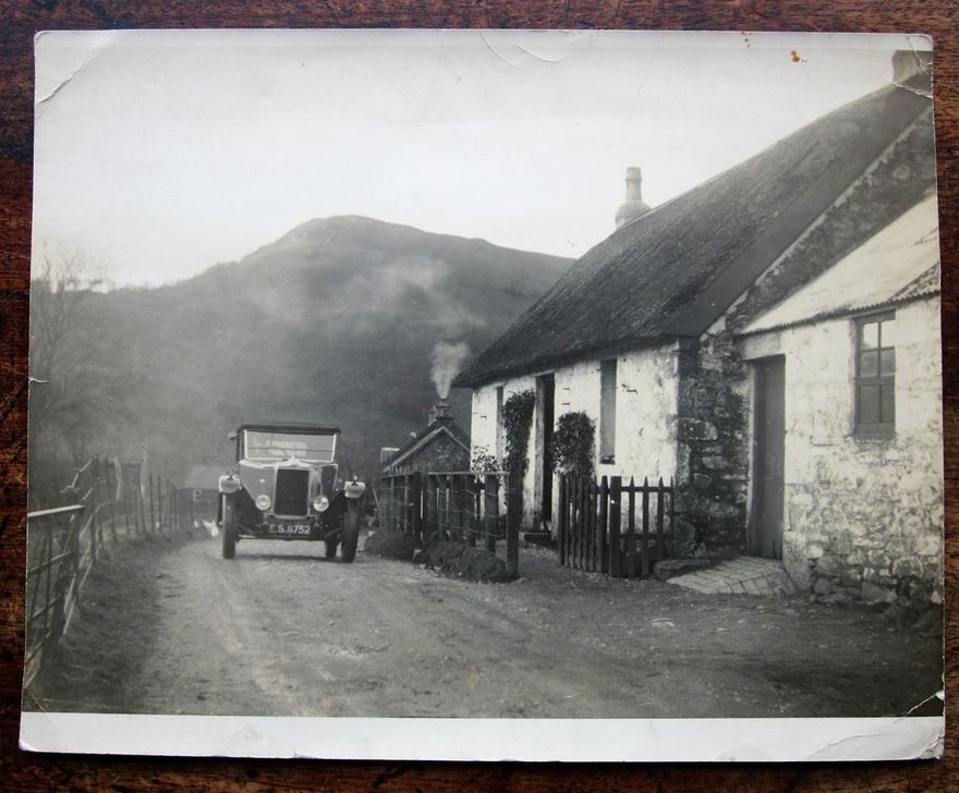 The last thatched cottage in Brig o' Turk. A photo by Hamich Mair, Callander.