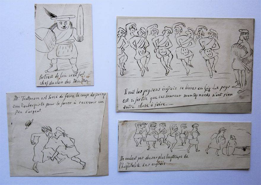 Original drawings featuring Monsieur Trottman.